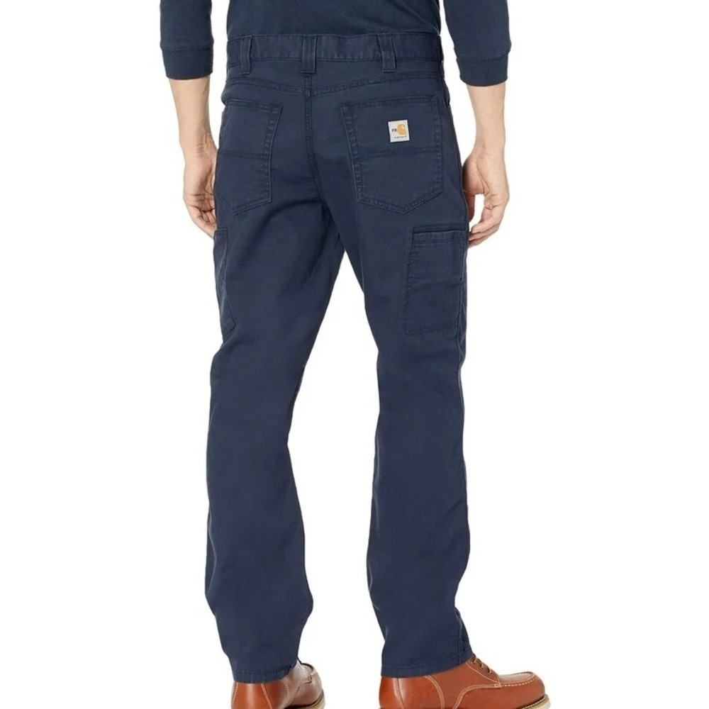 Carhartt Rugged Flex Loose Fit Canvas Work Pants Navy Blue BN2080-W Mens 31x31 - Picture 1 of 7